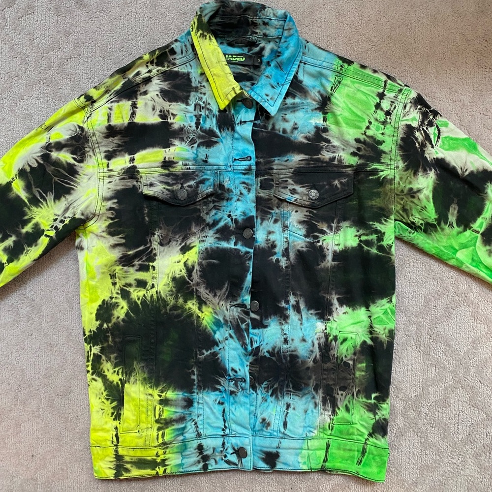 Jaded London Tie dye denim jacket. Free shipping!